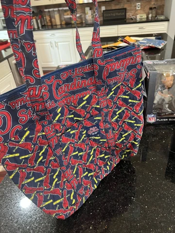 St Louis Cardinals MLB Large Fabric Tote Bag Team Logo And Colors 16X12 purse Cover