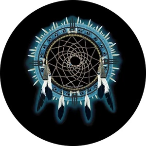 Dream Catcher Blue Spare Tire Cover All Sizes Available-back up camera option - Picture 1 of 5