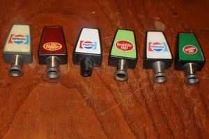 Lotto 6 rubinetti vintage bibite fontana 2 lati Coca Cola e altri manici - Foto 1 di 6