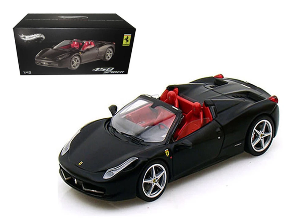 FERRARI 458 ITALIA NERO  1:43 HotWheels Elite - Immagine 1 di 1