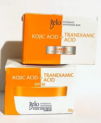 BELO ESSENTIALS Belo INTENSIVE Body Skin Soap Whitening Kojic Tranexamic Acid Face Cream