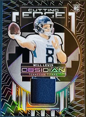 2023 Panini Obsidian Will Levis RC Cutting Edge Purple Electric Etch Patch /75 - Image 1 of 2