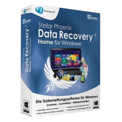 Data Recovery 6 Home (Windows XP/Vista/7/8) MiniBox+CD [Stellar Phoenix] NEU/OVP - Bild 1 von 4
