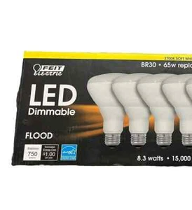 FEIT Electric Enhance BR30 65W/8.3W LED Dimmable Flood Light Soft White 4 Pack - Picture 1 of 3