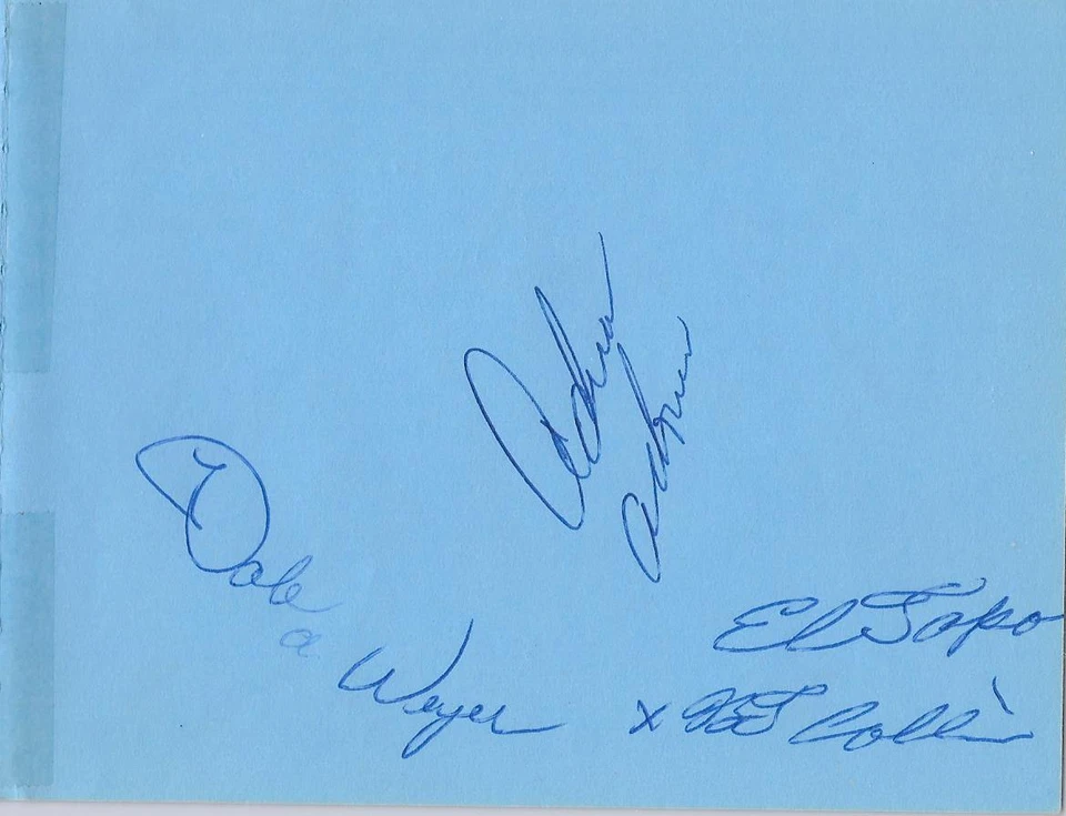 WWF Legends Adrian Adonis & Stan Stasiak Signed Album Page - JSA Authenticated - Image 1 of 3