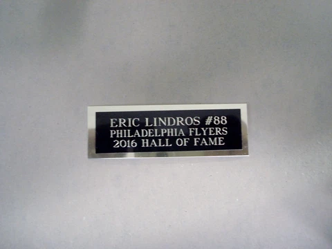 Eric Lindros Flyers Nameplate For An Autographed Hockey Card Plaque 1 X 3 Cover