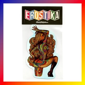PEGATINA DE VINILO ROCKIN' JELLY BEAN Lámina Holográfica EROSTIKA Chica Psicodélica RJB - Imagen 1 de 1