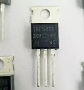 IRF520 IRF520N TO-220 MOSFET alimentazione IR canale N venditore spedizione gratuita USA 5 pz - Foto 1 di 2