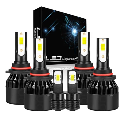 For BMW 325I 325IS 325IX 1988-1989 6000K LED Headlights + Fog Light Bulbs Kit - Image 1 of 4