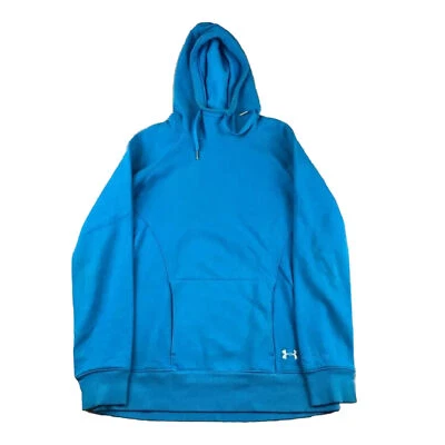 Under Armour Hoodie Womens SP Blue Fleece UA Storm Loose Hooded Sweatshirt - Image 1 of 4