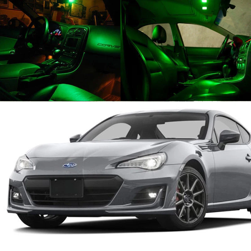 Kit de paquete interior bombilla luz LED verde xenón premium para Subaru BRZ BR-Z Foto 1 de 1
