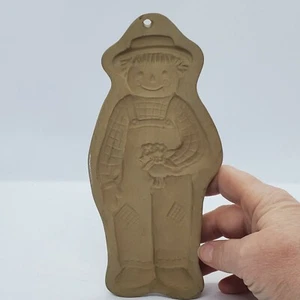  Brown Bag Cookie Art 1988 Hill Design Mold Fall Decor Collector Scarecrow EUC - Picture 1 of 6