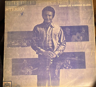 MERLE HAGGARD “OKIE FROM MUSKOGEE” SCARCE IMPORT VINYL -HIT RECORD CO. KOREAN LP - Image 1 of 2