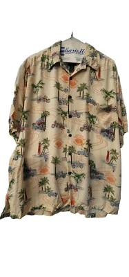 Camisa Harley Davidson De Colección Para Hombre Grande Hawaiana Aloha Viscosa Playa Floral Foto 1 de 4
