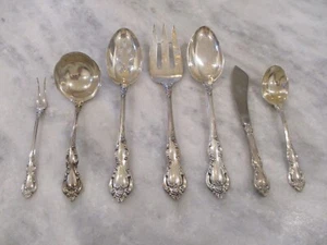TOWLE STERLING SILVER HOSTESS SET+GRAVY LADLE+PICKLEFORK SPANISH PROVINCIAL-411g - Picture 1 of 24