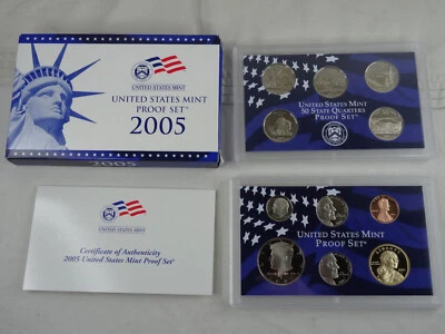 2005-S US Mint Proof Set 11 Coin Set OGP Original Government Packaging COA - Image 1 of 4