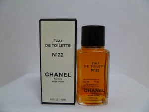 CHANEL NO. 22 EAU DE TOILETTE 19 ML / .64 OZ, TRAVEL SIZE, VINTAGE. NOT SEALED - Picture 1 of 5