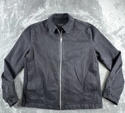 Rag & Bone Melrose Denim Jacket Mens M Black Trucker Style Streetwear Designer - Image 1 of 4