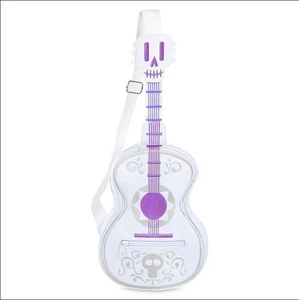 Official Disney Pixar Coco Guitar Sling Crossbody Bag Canvas White Purple Skull - Picture 1 of 11
