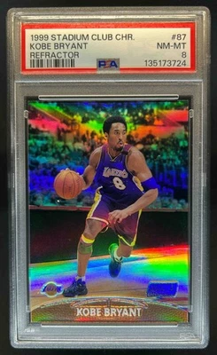 1999-00 Stadium Club cromo refractor Kobe Bryant #87 Lakers PSA 8 Foto 1 de 2