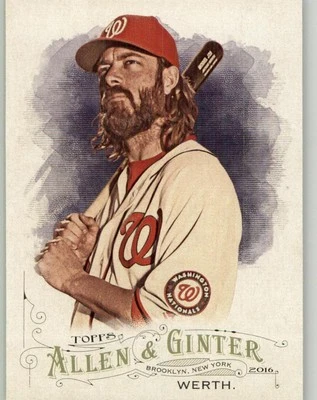 2016 Topps Allen & Ginter Jayson Werth #35 Washington Nationals - Image 1 of 2