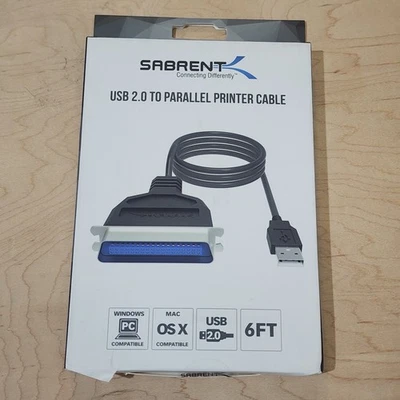 Sabernt USB to Parallel IEEE 1284 Printer Cable Adapter - Image 1 of 4