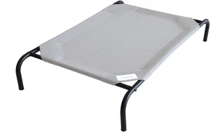 Elevated Dog Bed - Breathable Off-The-Ground Pet Bed, Cooling Fabric Grey, Large - Picture 1 of 12