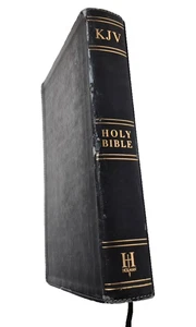 Holy Bible KJV Holman Super Giant Print Edition Black Brown Leather Feel 1998 - Picture 1 of 9