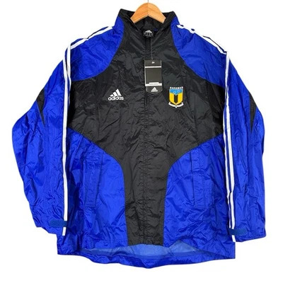 Adidas Bahamas Talla L Olympia Association 3 Rayas Lluvia Cortavientos Chaqueta Con Capucha Foto 1 de 4