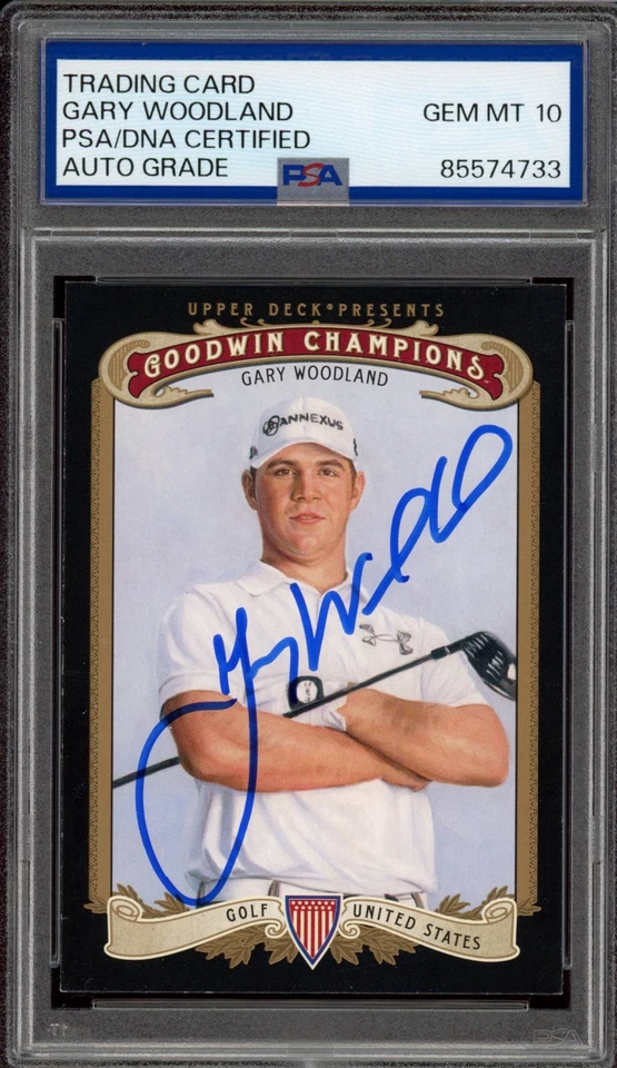 2012 UD Goodwin Champions #2 Gary Woodland Signed Rookie PSA GEM MT 10 AUTO RC - Image 1 of 2