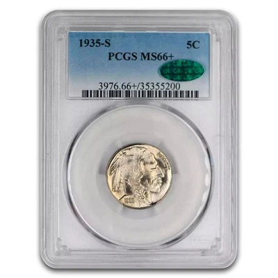 1935-S Buffalo Nickel MS-66+ PCGS CAC - Image 1 of 3