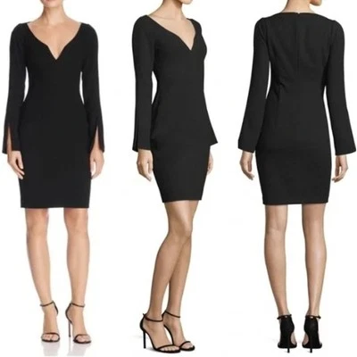 Nuevo con etiquetas Mini Vestido Negro Halo Maxwell Vaina Negro Talla 4 Pequeño Elegante Cóctel Fiesta Foto 1 de 4