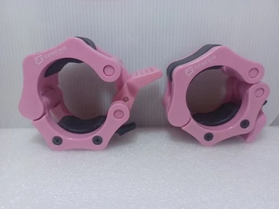 2 piezas 50 mm 2" barra de pesas olímpica collares barra levantamiento de pesas abrazadera de bloqueo - ROSA Foto 1 de 4