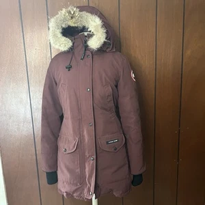 Canada Goose Plum Puffer Jacket Duck Down Coat Hooded XS Trillium Parka Fusion - Picture 1 of 15