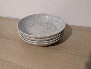 4 x NUOVE ciotole per pasta maculata Denby Halo grigio/blu 22 cm - Foto 1 di 7