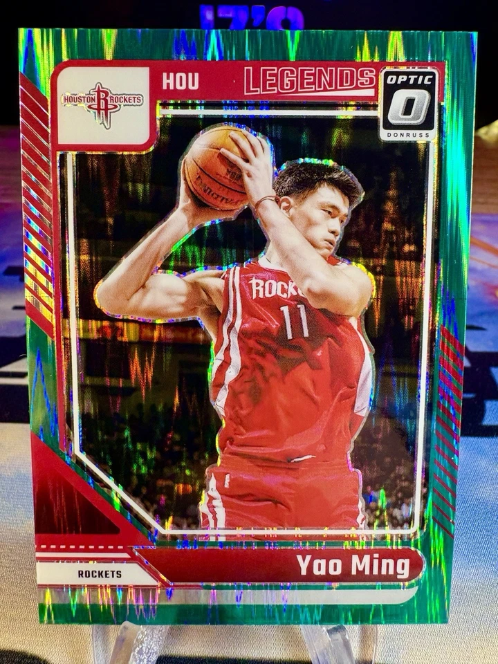 2024-25 Yao Ming Panini Donruss Optic Green Shock 11/149 Jersey # Match #226 - Image 1 of 2