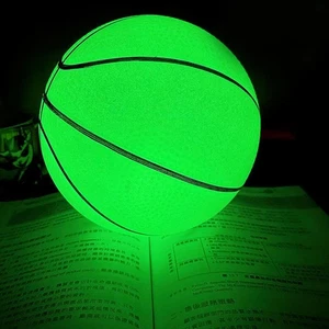 7" leuchtender Basketball, stoßaktivierter, im Dunkeln leuchtender Basketball, - Bild 1 von 11