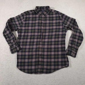 Croft & Barrow Tartan Flannel Casual Button Down Shirt Mens Large Gray Work - Picture 1 of 13