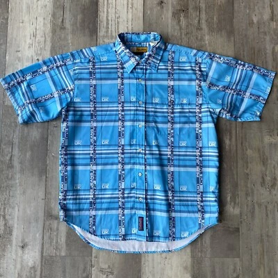 Vintage Pepe Jeans London Plaid Graphic Short Sleeve Button Up Size Medium Y2K - Image 1 of 4