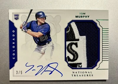 Tom Murphy **3/5** Auto Rookie 2017 Panini Immaculate Collection Rockies - Image 1 of 4