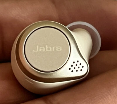 Fone de Ouvido Jabra Elite 75t Verdadeiro Sem Fio Apenas Direito Bege Dourado Peças Mortas Quebradas - Imagem 1 de 3