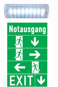 Luz de emergencia LED iluminación de emergencia EXIT salida de emergencia luz de vía de escape vía de escape 18xLED - Imagen 1 de 12