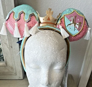 !New Main Attraction Disney Parks Minnie King Arthur Carousel Ears Headband - Picture 1 of 2