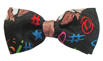 Men's Black Tasmanian Devil Bow Tie Looney Tunes Taz Formal Costume Pre-Tied  - Изображение 1 из 2