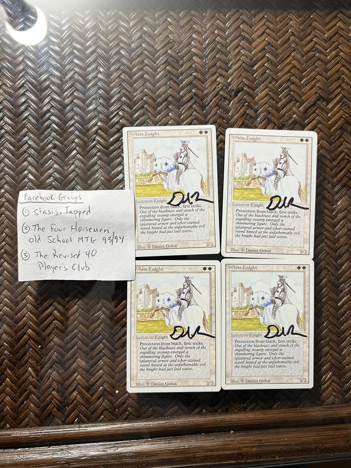 Mtg Revised White Knight playset signed - Image 1 of 1