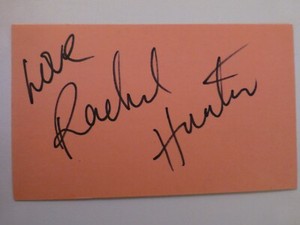 Rachael Hunter  Signed Index Card with COA