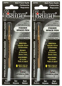 DOS recargas de tinta negra/punto medio serie Fisher SPR #SPR4 - Imagen 1 de 8