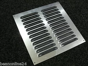 6 Pack x Polished Aluminium Air Vents 242 x 244mm - Silver - Picture 1 of 3