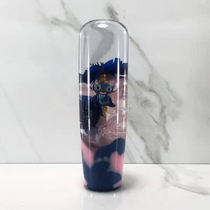 MrGrip Flower shift knob 5.75 in Resin Stitch Blue Pink cherry blossom 12MMx1.25 - Picture 1 of 6