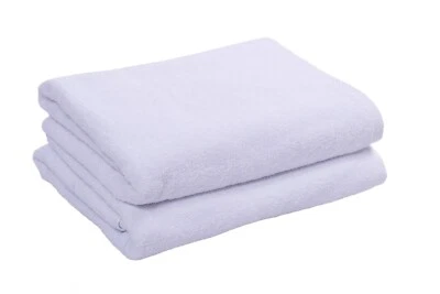 HOPS Asciugamani 70x140 Bianco Set di 2, 500 gr/mq, 100% Cotone, Asciugatura Rapida